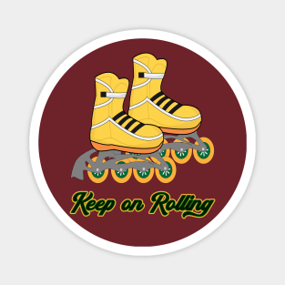 Yellow Roller Skates Magnet